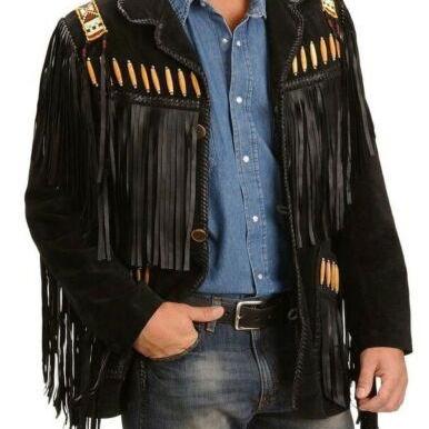 Men's Native American Buckskin Black..