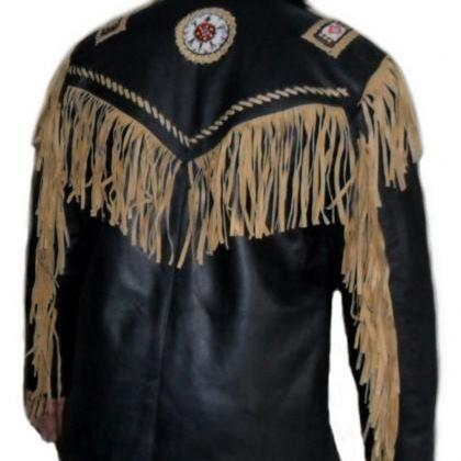 Men's Native American Buckskin Black..